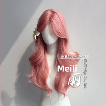 Bedis Mg-cj6163 perucă lungă cu bucle mari și breton, scalp simulat, păr din sârmă rezistentă la temperaturi înalte, posibilitatea de vopsire sau perm