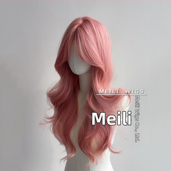 Bedis Mg-cj6163 perucă lungă cu bucle mari și breton, scalp simulat, păr din sârmă rezistentă la temperaturi înalte, posibilitatea de vopsire sau perm