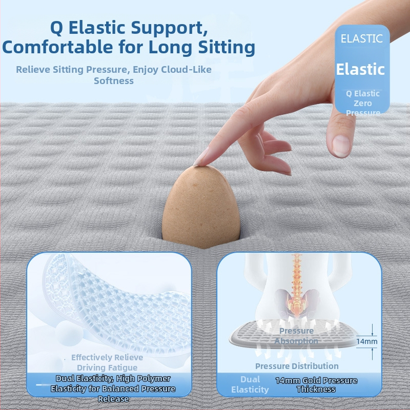 Μαξιλαράκι καθίσματος αυτοκινήτου από γέλη για καλοκαίρι — δροσιστικό, εξαεριζόμενο και διαπνέον, κατάλληλο για όλους τους τύπους οχημάτων — Karcle/Card