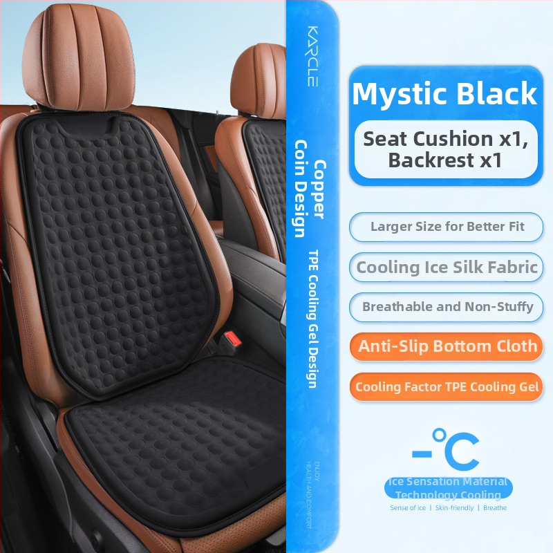 Μαξιλαράκι καθίσματος αυτοκινήτου από γέλη για καλοκαίρι — δροσιστικό, εξαεριζόμενο και διαπνέον, κατάλληλο για όλους τους τύπους οχημάτων — Karcle/Card