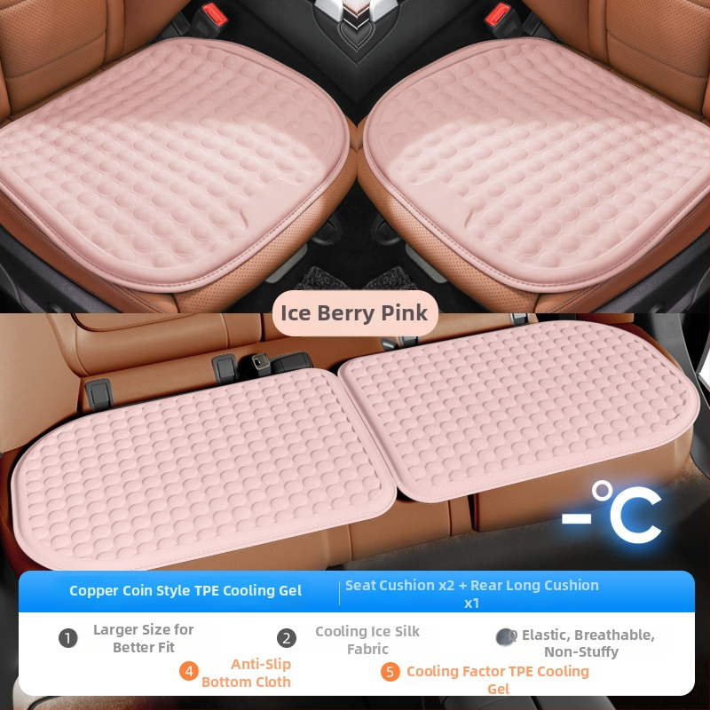 Μαξιλαράκι καθίσματος αυτοκινήτου από γέλη για καλοκαίρι — δροσιστικό, εξαεριζόμενο και διαπνέον, κατάλληλο για όλους τους τύπους οχημάτων — Karcle/Card