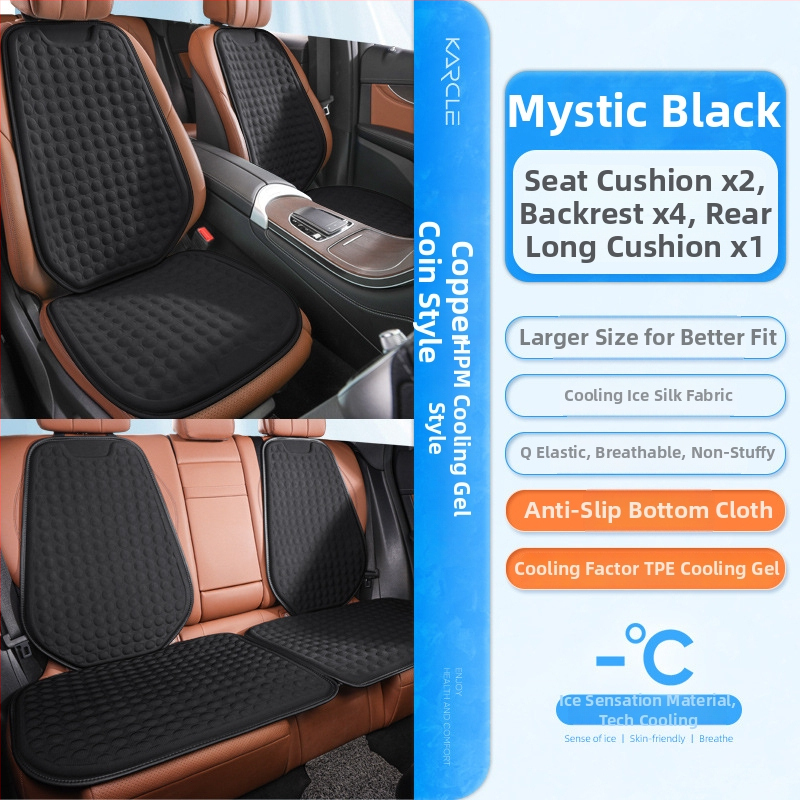 Μαξιλαράκι καθίσματος αυτοκινήτου από γέλη για καλοκαίρι — δροσιστικό, εξαεριζόμενο και διαπνέον, κατάλληλο για όλους τους τύπους οχημάτων — Karcle/Card