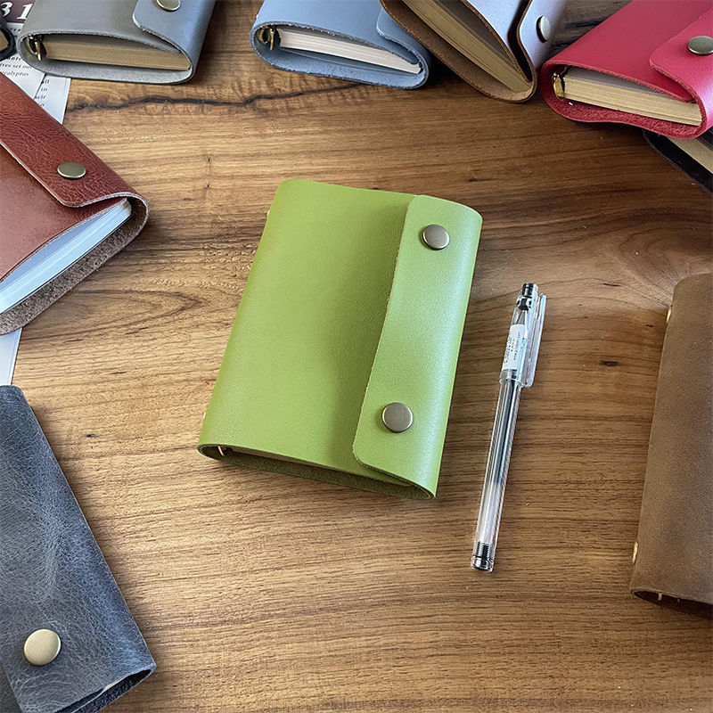 Bilježnica Unique — kožna korica, binder stil, papir od drvene mase 75 g/m², japansko-korejski stil