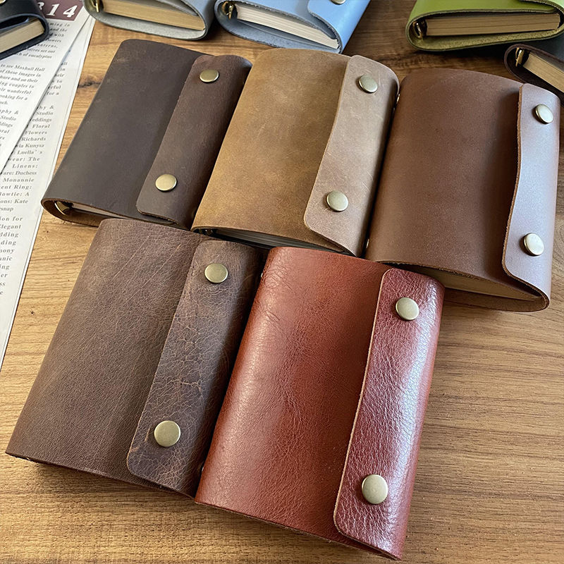 Bilježnica Unique — kožna korica, binder stil, papir od drvene mase 75 g/m², japansko-korejski stil