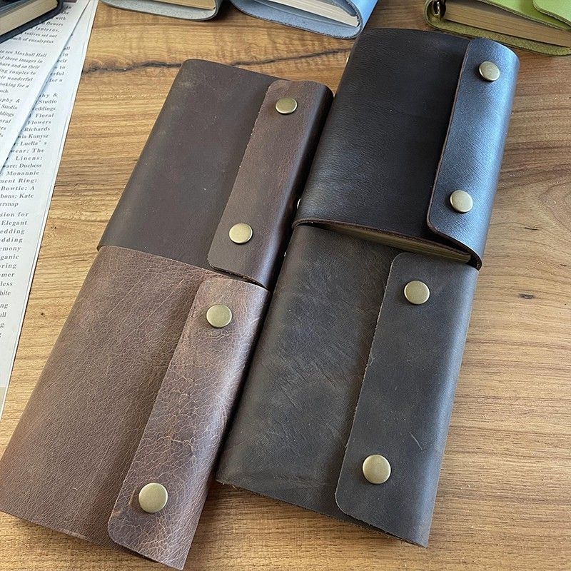 Bilježnica Unique — kožna korica, binder stil, papir od drvene mase 75 g/m², japansko-korejski stil