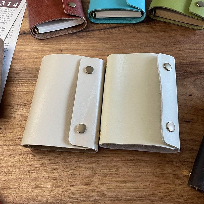 Bilježnica Unique — kožna korica, binder stil, papir od drvene mase 75 g/m², japansko-korejski stil
