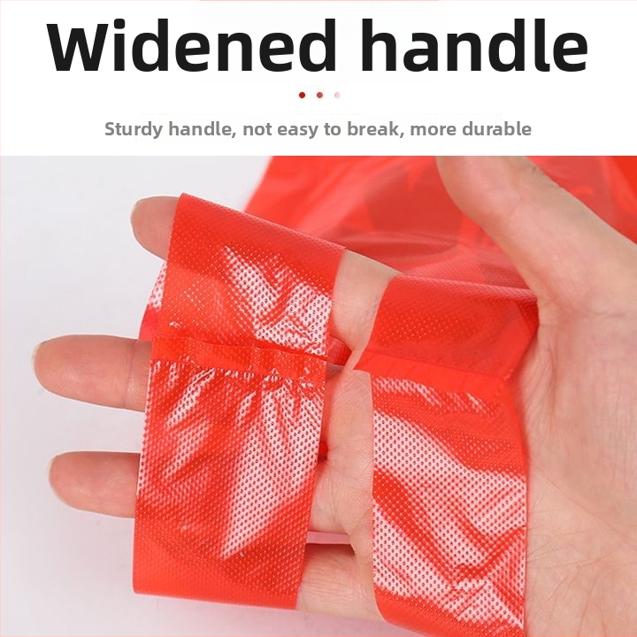 Taška na odpadky, PE materiál, hrubšia, jednorazová, vesta štýl, domáce použitie