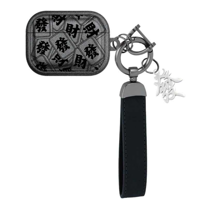 Premium plišani sivi kućište za AirPods Pro 3 (4. generacija) s tekstom sreće, otporno na padove