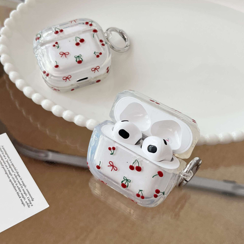 TPU zaštitno kućište za AirPods Pro 2 s nježnim dizajnom trešnje, Phantom 4. generacija