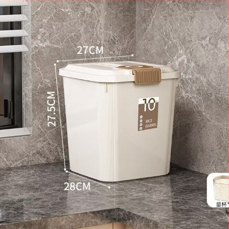Japanskog stila plastična posuda za skladištenje riže i brašna, zatvara se i otporna na vlagu, s mogućnošću evidentiranja datuma