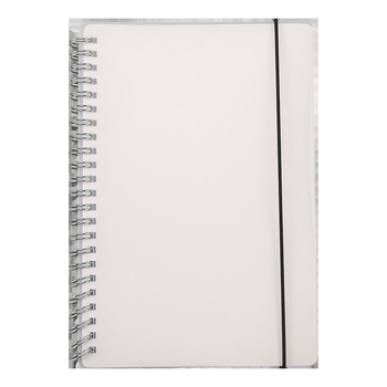 Bilježnica s PP koricom, metalnim prstenom, stranice s mrežom i horizontalnim crtama, Dowling papir 80 g, 50–100 stranica, uredski stil
