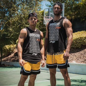 RAWGEAR Ανδρικό αθλητικό γιλέκο για γυμναστική και τρέξιμο, διαπνέον βαμβακερό ύφασμα (Υλικό: 95% Βαμβακί; Λειτουργία: Αθλητικό Fitness; Φύλο: Άνδρας; Σεζόν: Καλοκαίρι)