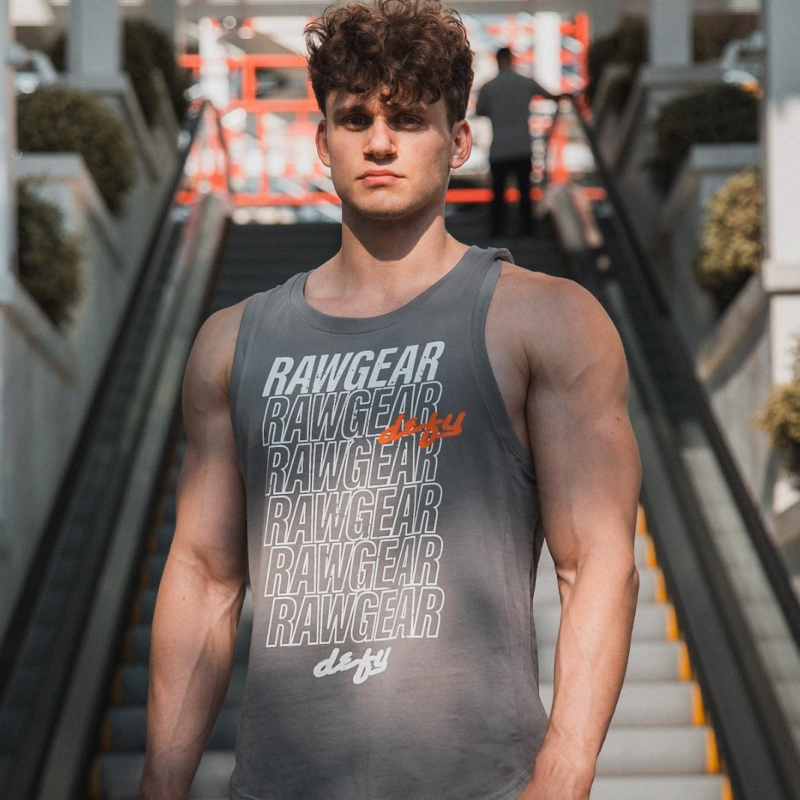 RAWGEAR Ανδρικό αθλητικό γιλέκο για γυμναστική και τρέξιμο, διαπνέον βαμβακερό ύφασμα (Υλικό: 95% Βαμβακί; Λειτουργία: Αθλητικό Fitness; Φύλο: Άνδρας; Σεζόν: Καλοκαίρι)