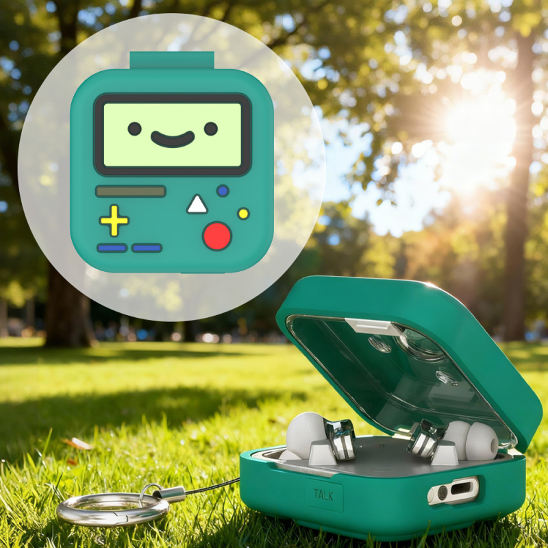 Nothing Ear(3) silikónové ochranné puzdro – cartoon dizajn, tvrdý plášť, prenosné, prispôsobiteľné, vstrekované tvarovanie