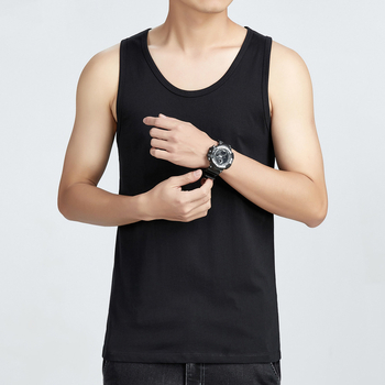 Top fără mâneci din bumbac, vară, culoare solidă, 100% bumbac