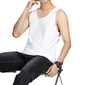 Top fără mâneci din bumbac, vară, culoare solidă, 100% bumbac