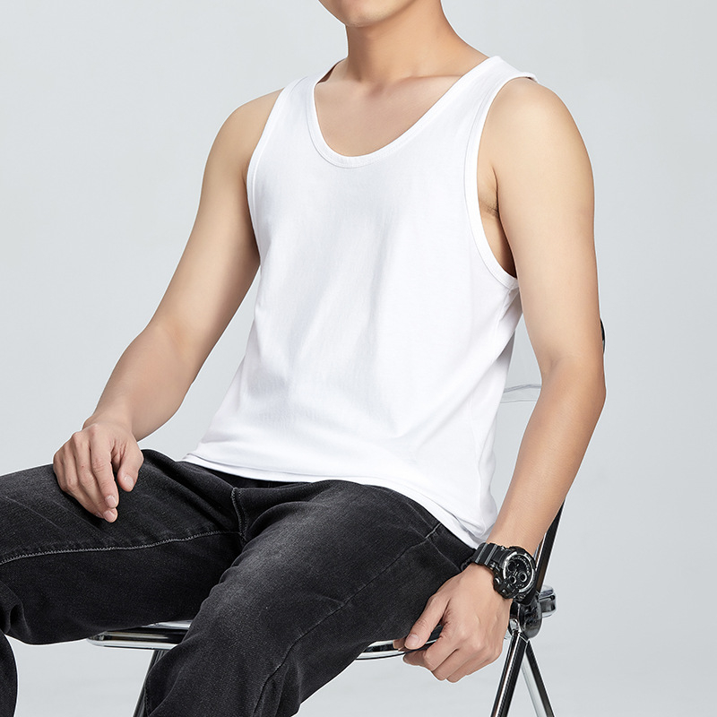 Top fără mâneci din bumbac, vară, culoare solidă, 100% bumbac