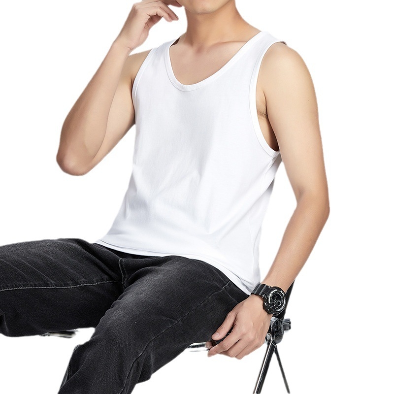 Top fără mâneci din bumbac, vară, culoare solidă, 100% bumbac