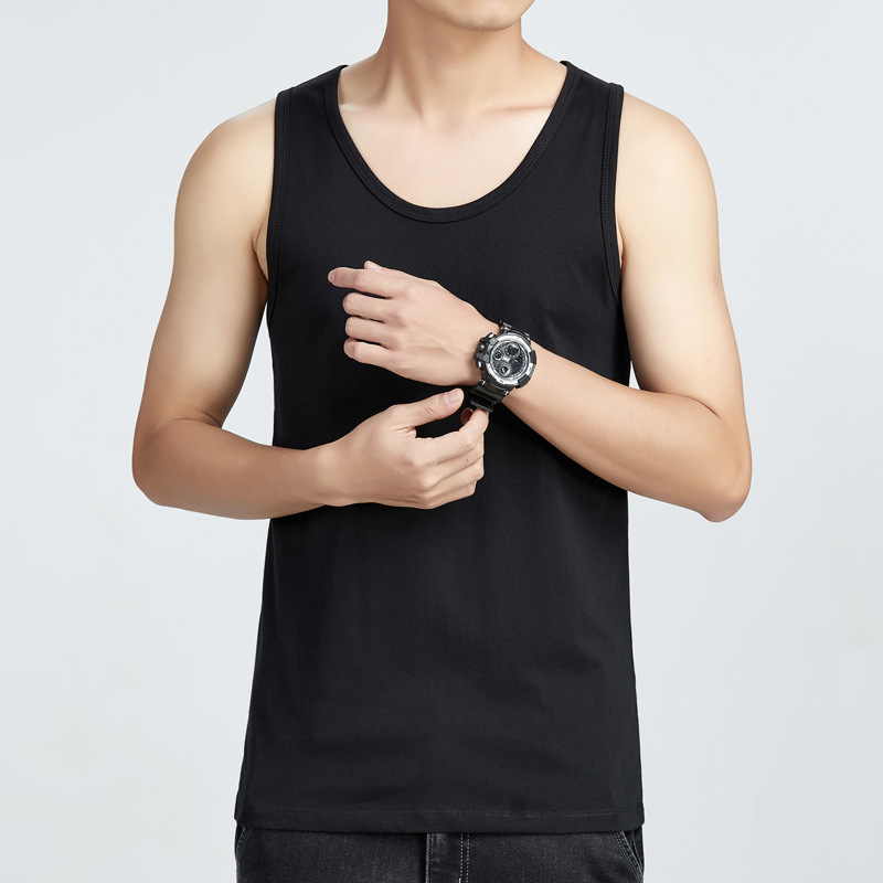 Top fără mâneci din bumbac, vară, culoare solidă, 100% bumbac