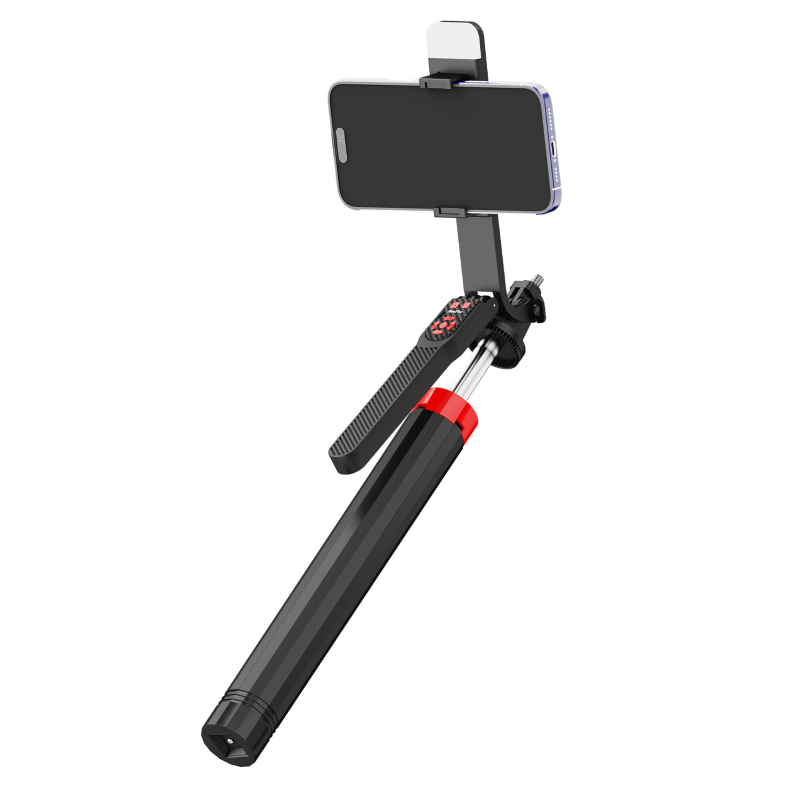 Bluetooth selfie stativ s gimballom — universalni stalak za mobitel za prijenos uživo, prijenosan, materijal nehrđajući čelik + ABS, daljinski upravljač uključen