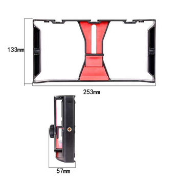 Рамка за видеозаснемане на мобилен телефон с две ръце – ABS, модел T0025, серия Cage-free, Bluetooth: Не, Дистанционно: Не, с възможност за персонализация