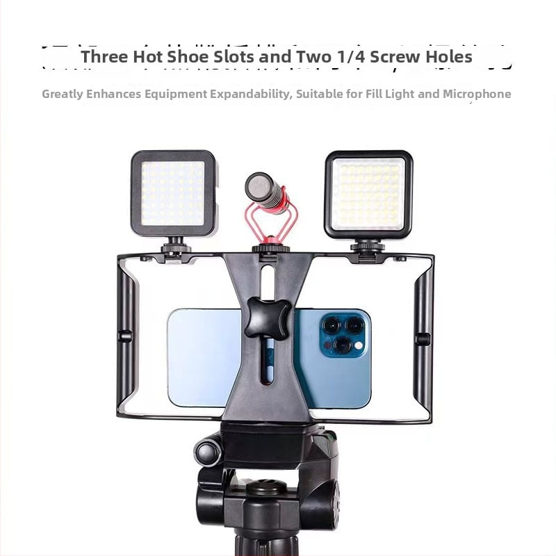 Рамка за видеозаснемане на мобилен телефон с две ръце – ABS, модел T0025, серия Cage-free, Bluetooth: Не, Дистанционно: Не, с възможност за персонализация