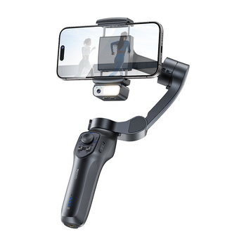 Stabilizator pentru telefon mobil pentru live streaming, cu gimbal cu trei axe, design pliabil, portabil, urmărire AI a feței, telecomandă