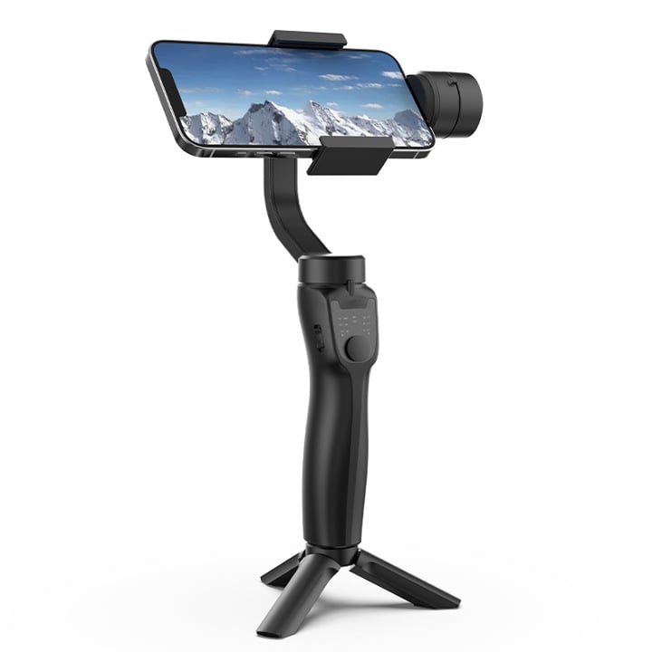 F8 трие-осов ръчен стабилизатор за мобилни телефони, ABS корпус, Bluetooth поддръжка, без дистанционно, персонализация