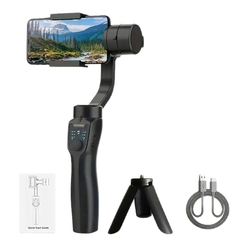 F8 трие-осов ръчен стабилизатор за мобилни телефони, ABS корпус, Bluetooth поддръжка, без дистанционно, персонализация