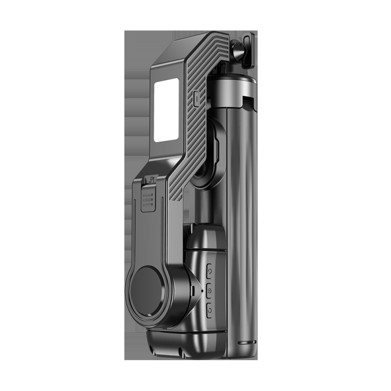 Gimbal inteligent pentru telefon cu recunoaștere facială AI — rotire 360°, urmărire facială, stabilizare, iluminare încorporată pentru streaming live