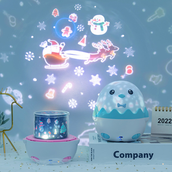 Проектор за звездно небе и музикална нощна лампа, въртящ се, модерен минималистичен стил (Проекция; Музика; 5V; Включване в мрежа)