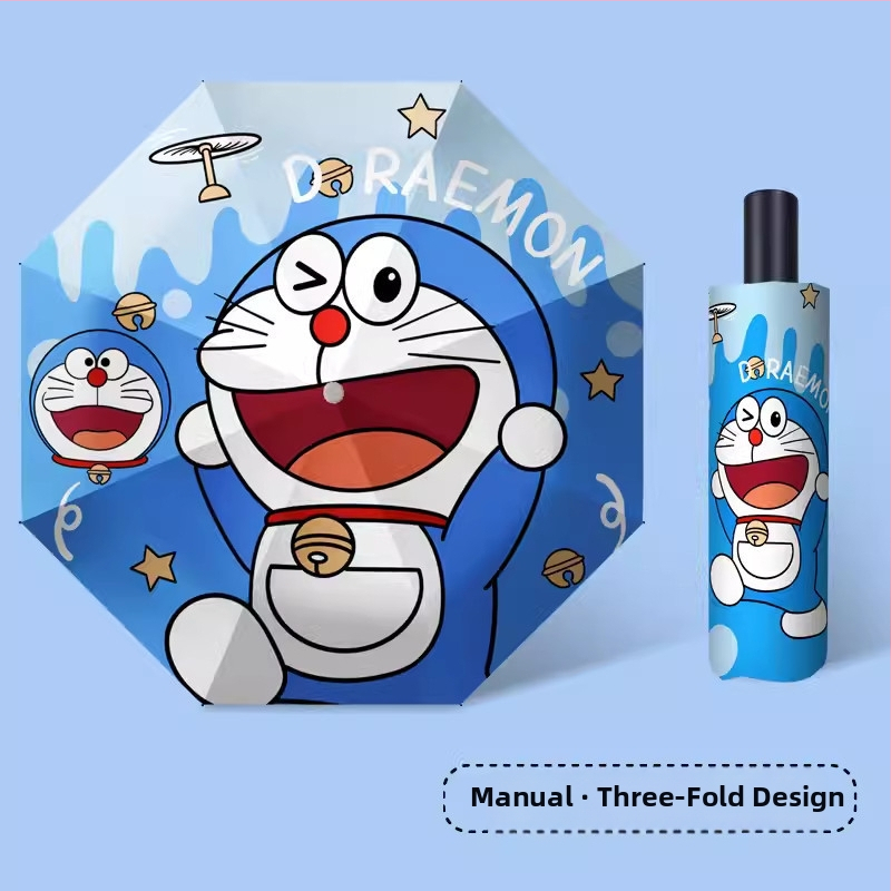 Dječji kišobran s karikaturnim dizajnom, automatsko otvaranje i zatvaranje, poliester tkanina