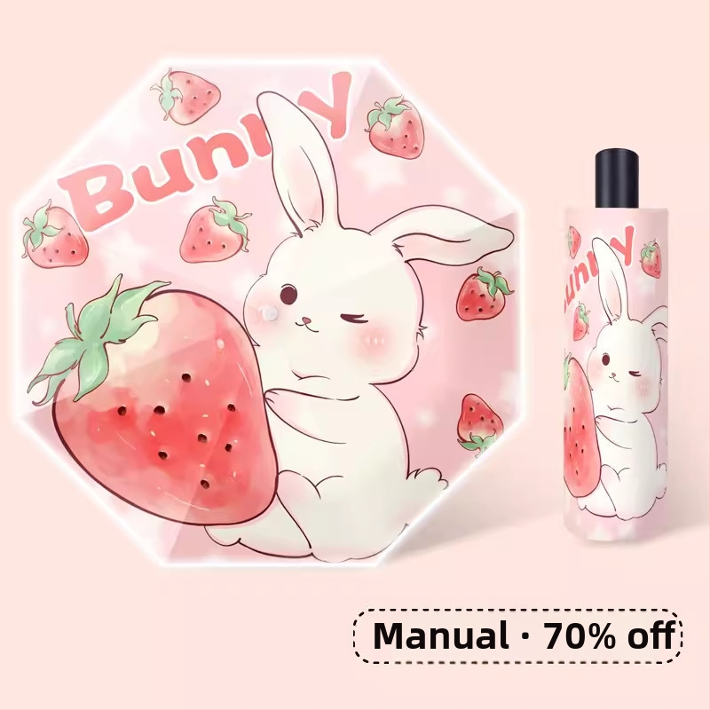 Dječji kišobran s karikaturnim dizajnom, automatsko otvaranje i zatvaranje, poliester tkanina