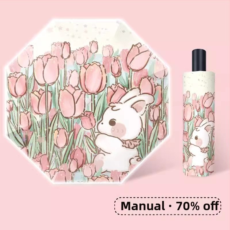 Dječji kišobran s karikaturnim dizajnom, automatsko otvaranje i zatvaranje, poliester tkanina