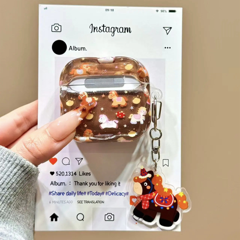 Kućište za AirPods Pro 3 - mekani silikon, novogodišnji dizajn Little Pony
