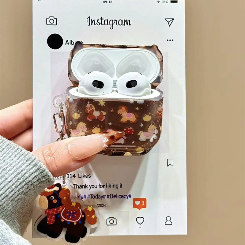 Kućište za AirPods Pro 3 - mekani silikon, novogodišnji dizajn Little Pony