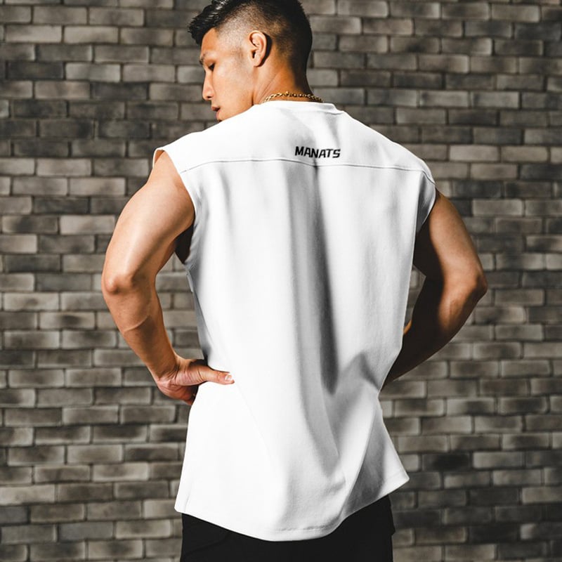 Ανδρικό γιλέκο γυμναστικής χωρίς μανίκια, διαπνεόμενο μείγμα ινών, 5% ελαστάν, καλοκαίρι, ενήλικος άνδρας