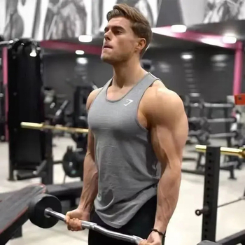 Αθλητικό γιλέκο με γρήγορο στέγνωμα 100% πολυεστέρας, σχέδιο με γράμματα, καλοκαιρινό μοντέλο για ενήλικες άνδρες, ιδανικό για τρέξιμο