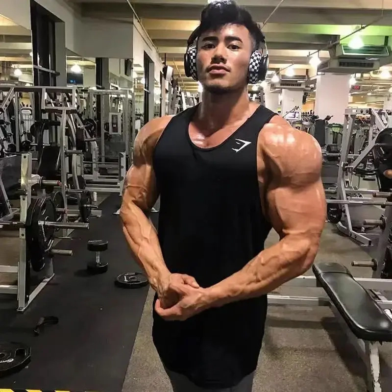 Αθλητικό γιλέκο με γρήγορο στέγνωμα 100% πολυεστέρας, σχέδιο με γράμματα, καλοκαιρινό μοντέλο για ενήλικες άνδρες, ιδανικό για τρέξιμο