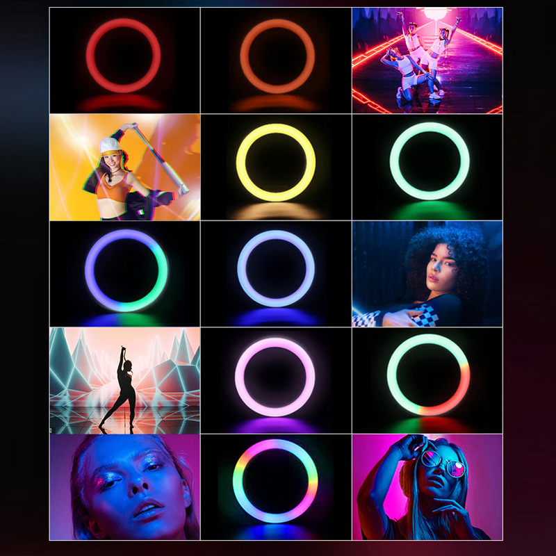 P100RGBA Selfie štap sa svjetlom, aluminijska legura, Bluetooth daljinski upravljač, stabilizator za telefon, stativ