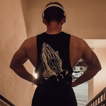 Ανδρικό αμάνικο γιλέκο από 95% βαμβάκι — για τρέξιμο, γυμναστική και πεζοπορία