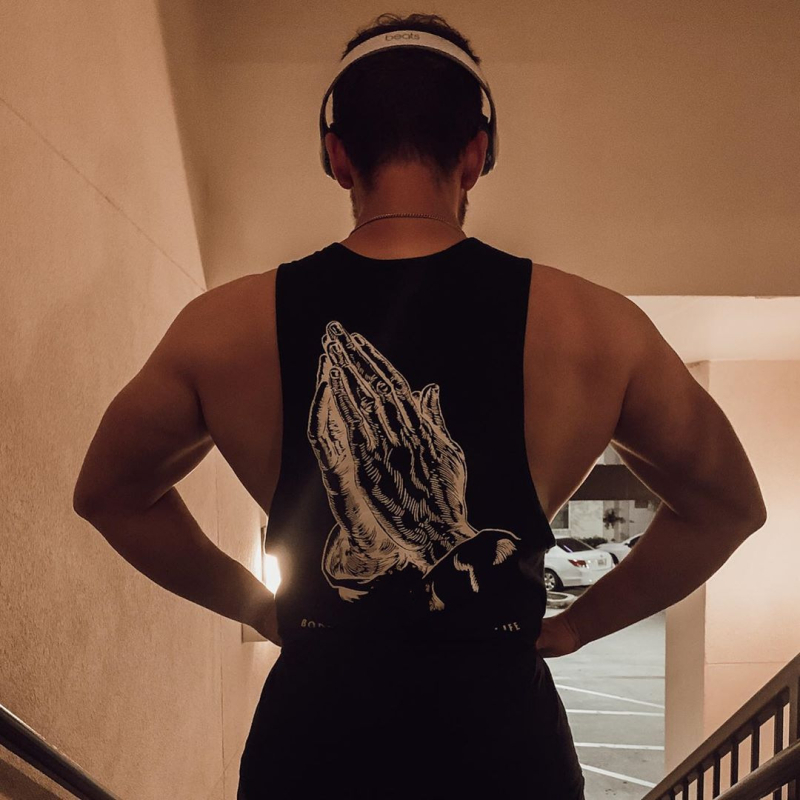 Ανδρικό αμάνικο γιλέκο από 95% βαμβάκι — για τρέξιμο, γυμναστική και πεζοπορία