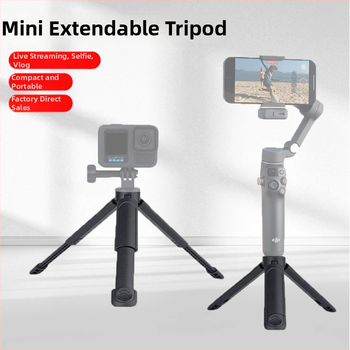 Trepied mini telescopic în două secțiuni pentru telefon – ABS, capacitate de încărcare până la 2 kg, greutate 83 g, fotografiere stabilă