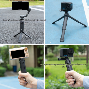 Trepied mini telescopic în două secțiuni pentru telefon – ABS, capacitate de încărcare până la 2 kg, greutate 83 g, fotografiere stabilă