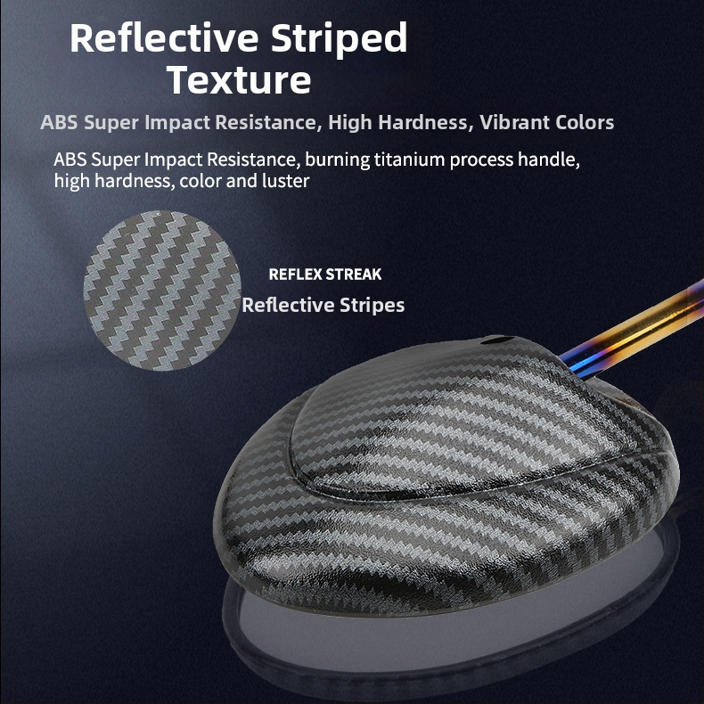 Zadné zrkadlo pre motocykle a elektrické skútre – otáčavé oválne zrkadlo z karbónových vlákien s reflektorom, telo zo skla + ABS