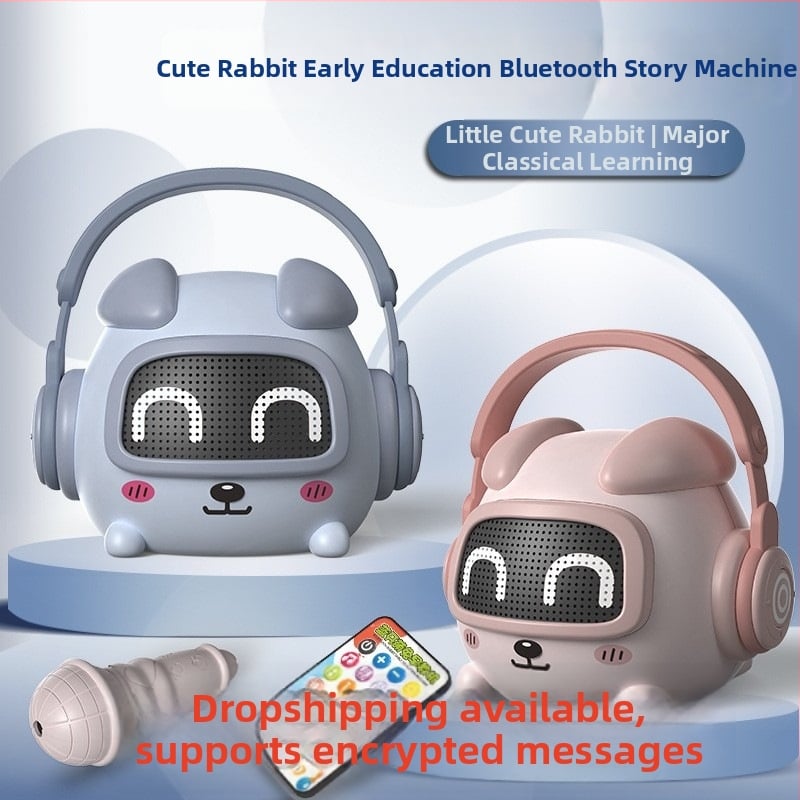 Xingxuanbao Bluetooth образователна машина за деца с разкази, MP3 възпроизвеждане, 8GB памет, презареждаема батерия, дистанционно управление