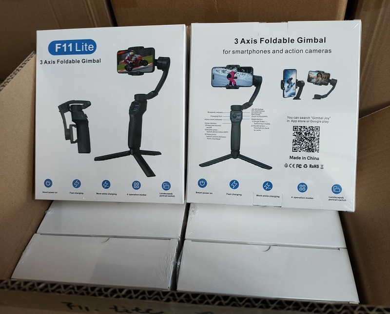 Stabilizator za mobitel s 270° horizontalnom/vertikalnom rotacijom, ABS+plastika, 374 g, za live video i fotografiju, kompatibilan s različitim telefonima