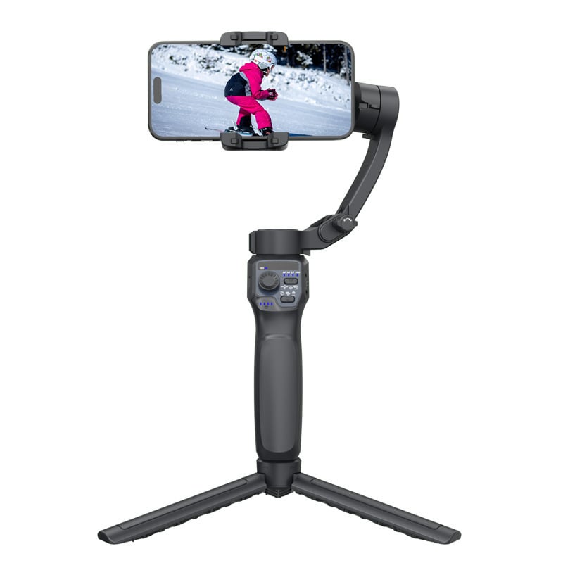 Stabilizator za mobitel s 270° horizontalnom/vertikalnom rotacijom, ABS+plastika, 374 g, za live video i fotografiju, kompatibilan s različitim telefonima