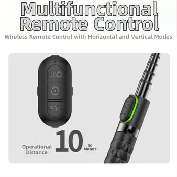 A6 jednosmerný gimbal stabilizátor pre telefón s Bluetooth, výsuvný selfie palica, proti traseniu, LED osvetlenie