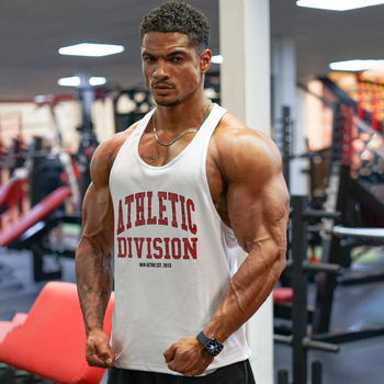 Ανδρικό βαμβακερό τοπ χωρίς μανίκια με εκτύπωση, χαλαρή εφαρμογή, στρογγυλή λαιμόκοψη, καλοκαίρι